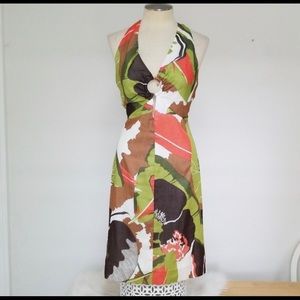 Milly Tropical halter dress